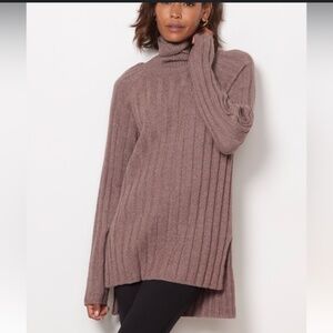 Sanctuary Ribbed Tunic Length Sweater, Size Medium
